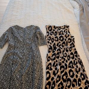 Banana Republic Black and White Long Sleeve Dress